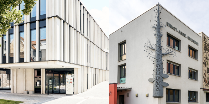 Haupteingang der EAB Stadtmitte und Lobeda