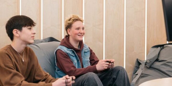 zwei jungs gamen